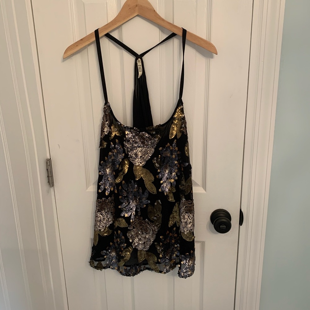 BB Dakota black sequin top